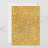 Roze & Gouden Glitter Confetti Doopuitnodiging Kaart (Achterkant)