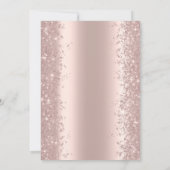 Roze Gouden Glitter Confetti Roze Strik Baby Showe Kaart (Achterkant)