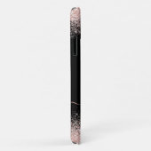 Roze Gouden Glitter Confetti Zwarte Persoonlijke Case-Mate iPhone Case (Achterkant/rechts)