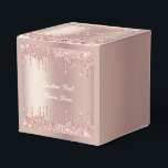 Roze Gouden Glitter Douane Tekst Cadeau of Favorie Bedankdoosjes<br><div class="desc">Persoonlijke Favorietendozen met Roze Gouden Blush Glitter Sparkle Drips Douane Tekst Roze Modern - Voeg Uw Unieke Tekst toe of Verwijder Tekst - Maak Uw Speciale Kaartdoos / Cadeau Dozen - Vergroot en verplaats of verwijder en voeg tekst / elementen toe met het aanpassingsgereedschap. Design door MIGNED. Kijk naar mijn...</div>