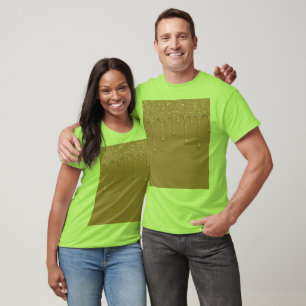 Roze Gouden Glitter Drip T-shirt