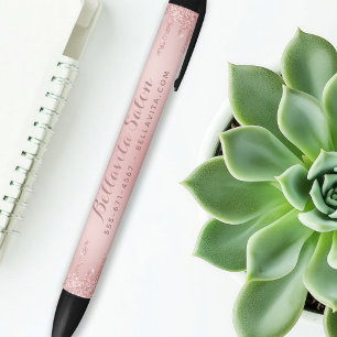 Roze Gouden Glitter Drips Salon Zakelijke Promotie Zwarte Inkt Pen