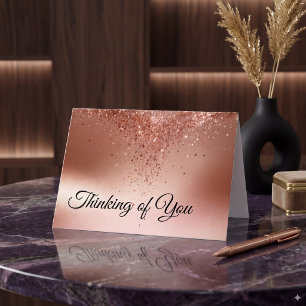 Roze Gouden Glitter Druipende Sympathie Kaart