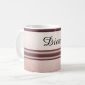 Roze Gouden Glitter Drup Aangepaste naam Koffiemok (Voorkant links)