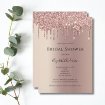 Roze Gouden Glitter Drup Glam Modieuze Bruiloft Fe