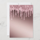 Roze Gouden Glitter Drup Kerstmis (Achterkant)
