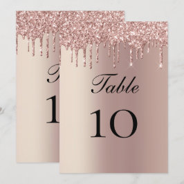 Roze Gouden Glitter Druppels Bruiloft Tafel Plat K