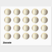 Roze Gouden Glitter Druppels Cupcake Keuken Ronde Sticker (Vel)