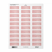 Roze Gouden Glitter Druppels Haarstylist Adres Etiket (Full Sheet)