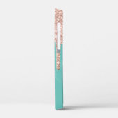 Roze Gouden Glitter Druppels Ijs Mint Groen Case-Mate iPhone Case (Achterkant / Links)