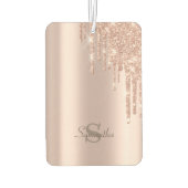 Roze Gouden Glitter Druppels Luchtverfrisser (Achterkant)