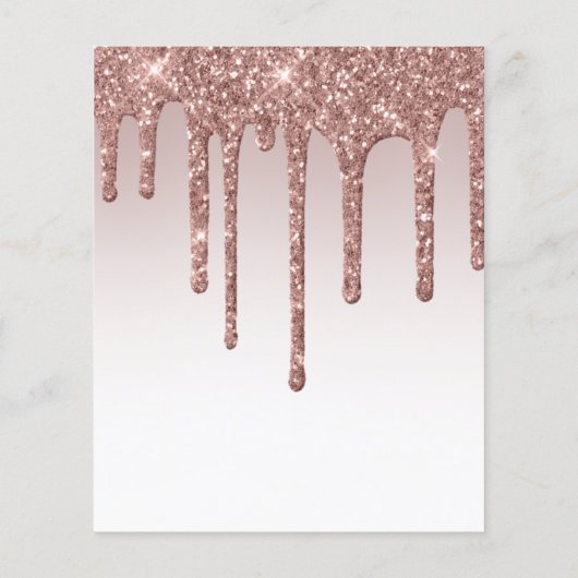 Roze Gouden Glitter Druppels Script Sweet 16 Uitno (Achterkant)