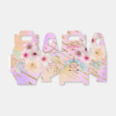 Roze Gouden Glitter Eenhoorn Gezicht Meisje Verjaa Bedankdoosjes (Uitgevouwen)