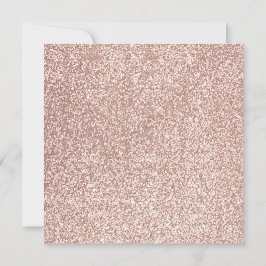 Roze Gouden Glitter Eerste Heilige Communie Vierka Kaart (Achterkant)