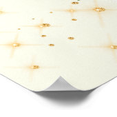 Roze Gouden Glitter Eiffeltoren Gefeliciteerd Poster (Hoek)