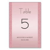 Roze Gouden Glitter Elegant Handgeschreven Script Kaart (Achterkant)