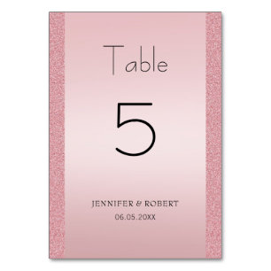 Roze Gouden Glitter Elegant Handgeschreven Script Kaart