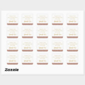 Roze Gouden Glitter Favor Label Sticker (Vel)