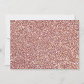 Roze Gouden Glitter Foto Bruidsdouche Uitnodiging (Achterkant)