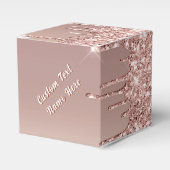 Roze Gouden Glitter Geschenkdozen Gepersonaliseerd Bedankdoosjes (Voorkant Zijde)