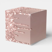Roze Gouden Glitter Geschenkdozen Gepersonaliseerd Bedankdoosjes (Achterkant)