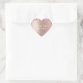 Roze Gouden Glitter Glans Aangepaste Tekst Naam St Hart Sticker (Tas)