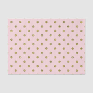 Roze & Gouden Glitter Glans Stippen Chic Feest Tissuepapier