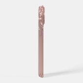 Roze Gouden Glitter Glanzende Aangepaste Tekst iPh iPhone 15 Case (Rechterkant)