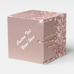 Roze Gouden Glitter Glanzende Cadeau Dozen Aangepa Bedankdoosjes