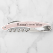 Roze Gouden Glitter Grappige Moeder Citaat Wijn Kurkentrekker (Achterkant)