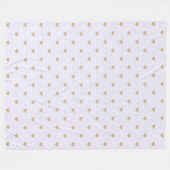 Roze Gouden Glitter Harten   Fleece Deken (Voorkant (Horizontaal))