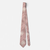Roze Gouden Glitter Heren Das Gepersonaliseerde Te (Voorkant)