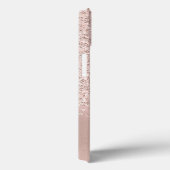 Roze Gouden Glitter Juweel Monogram Case-Mate iPhone Case (Achterkant / Rechts)