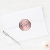 Roze Gouden Glitter Lichtjes Glanzend Zoete 16 Ronde Sticker (Envelop)