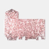 Roze Gouden Glitter Lichtjes Meisjes Glitterend Bedankdoosjes (Uitgevouwen)