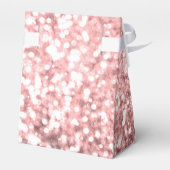 Roze Gouden Glitter Lichtjes Meisjes Glitterend Bedankdoosjes (Achterkant)