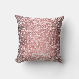 Roze Gouden Glitter Lichtjes Meisjes Glitterend Fo Kussen