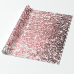 Roze Gouden Glitter Lichtjes Meisjes Glitterig Cadeaupapier<br><div class="desc">Douane inpakpapier</div>
