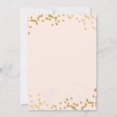 Roze & Gouden Glitter Lingerie Douche Uitnodiging (Achterkant)