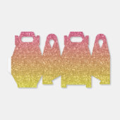 Roze Gouden Glitter Look Bedankdoosjes (Uitgevouwen)