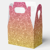 Roze Gouden Glitter Look Bedankdoosjes (Geopend)