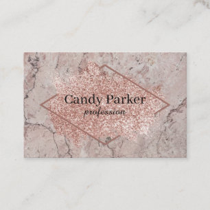 Roze gouden glitter marmer achtergrond vector visitekaartje