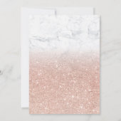 Roze gouden glitter marmer elegante chique nieuwe kaart (Achterkant)