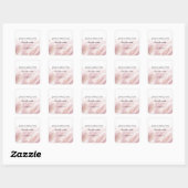 Roze Gouden Glitter Marmer Product Label Sticker (Vel)