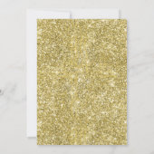 Roze Gouden Glitter Maskerade Feest Kaart (Achterkant)