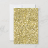 Roze Gouden Glitter Masquerade Feest Kaart (Achterkant)