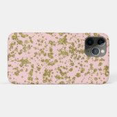 Roze & Gouden Glitter Meisjesachtige Glam Moderne Case-Mate iPhone Case (Achterkant (horizontaal))