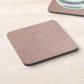 Roze Gouden Glitter Metaalachtig Mooi Meisjesachti Bier Onderzetter (Linkerzijde)