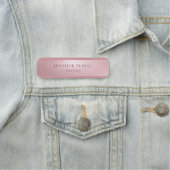 Roze Gouden Glitter Modern Sjabloon Elegant Trendy Naamplaatje (In situ)