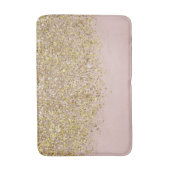 Roze & Gouden Glitter Modern Trendy Glam Chic Tren Badmat (Voorkant Verticaal)